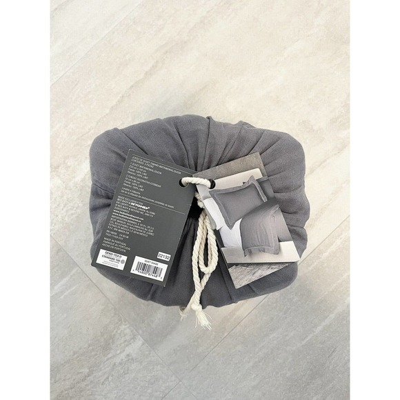 The Threadery 3 Piece Queen Duvet Cover Set Pure Belgian Linen Grey Quiet Shade - Picture 14 of 15